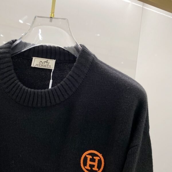HRMS Knit Jumper with Embroidered Logo Detail - Black