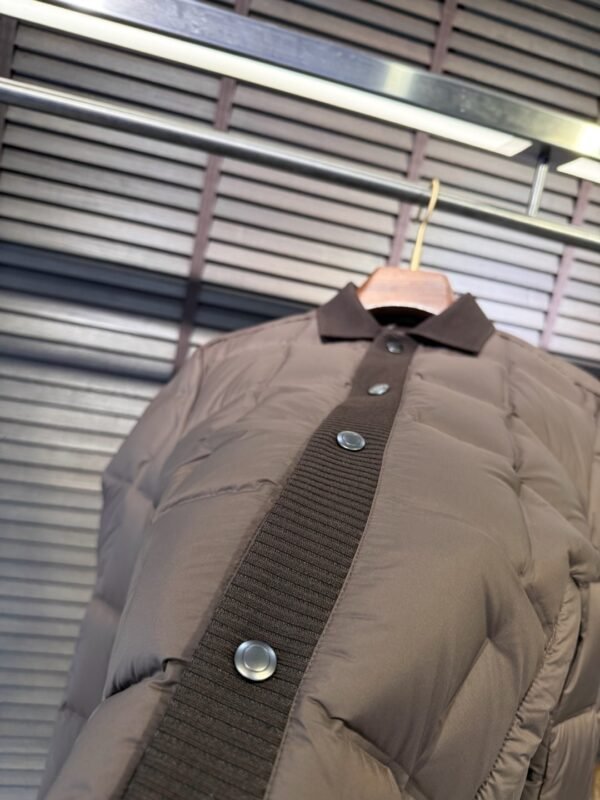 GCCI Quilted Padded Jacket - Brown