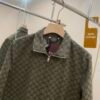 GCCI Monogram Zip-Up Jacket - Olive Green