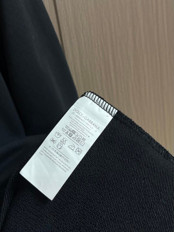 DG Logo Rib Collar Crew Neck Jumper - Black