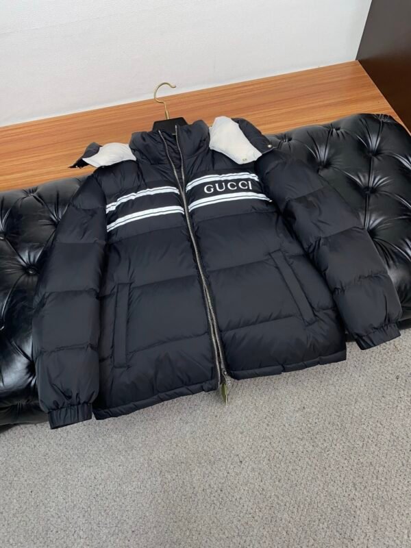 GCCI Hooded Puffer Jacket - Black