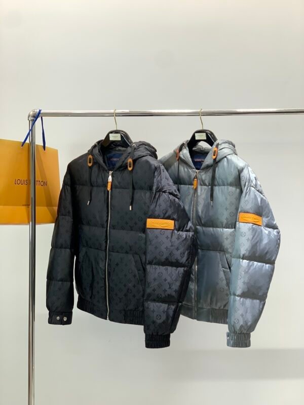 LVE Black Monogram Puffer Jacket