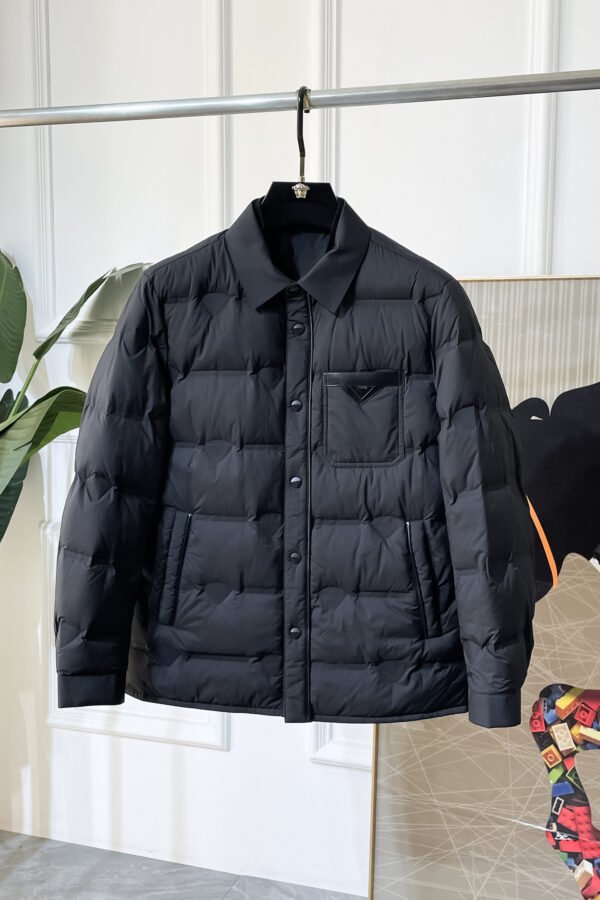 PRDA Puffer Jacket with Chest Pocket - Black