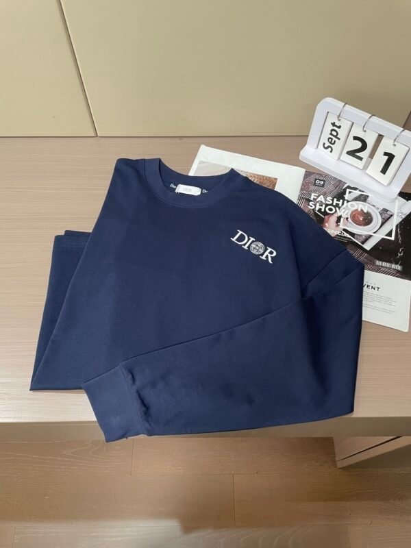 fa16c40a CD Crew Neck Jumper with Embroidered Logo - Navy Blue