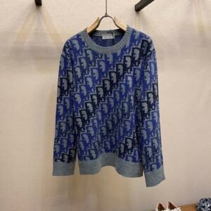 CD Knit Monogram Jumper – Grey & Navy