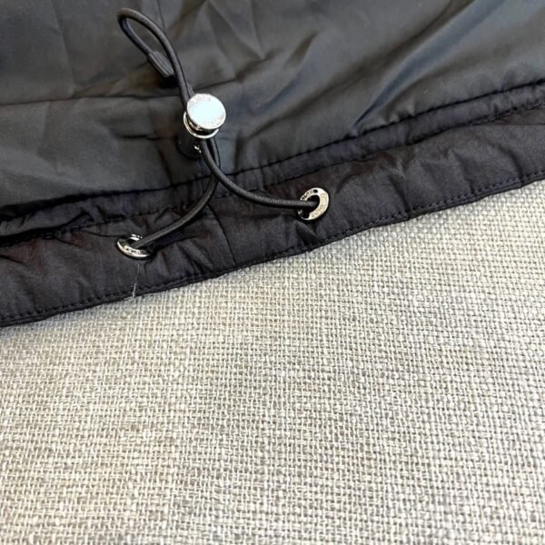 CD Quilted Hooded Zip-Up Jacket - Black