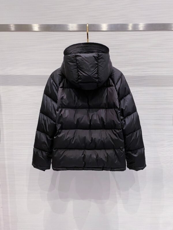 PRDA Hooded Puffer Jacket with Logo Patch - Black