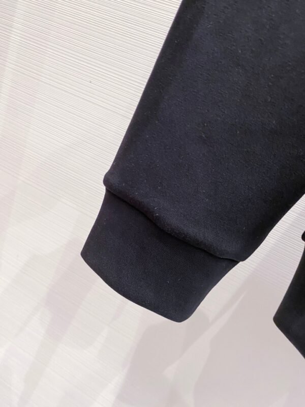 LWE Hooded Jumper with Embroidered  Checkerboard Graphic - Black