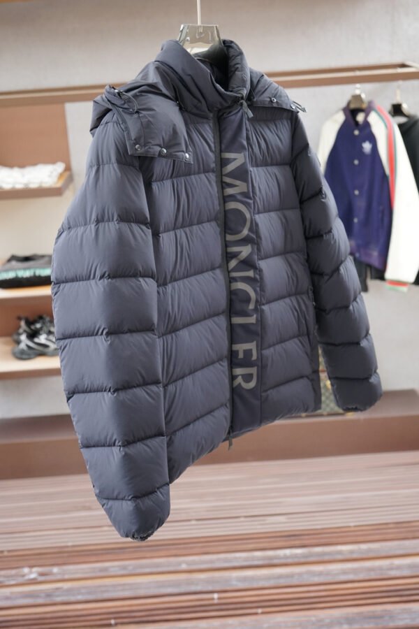 MNCLR Logo Zip Puffer Jacket - Grey