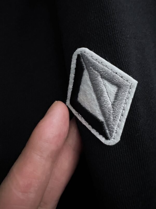 CD Crew Neck Jumper with Embroidered Patch - Black