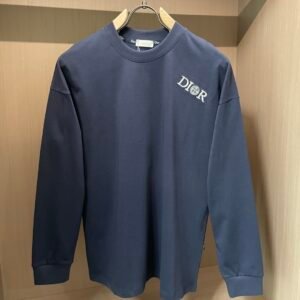 CD Crew Neck Jumper with Embroidered Logo - Navy Blue
