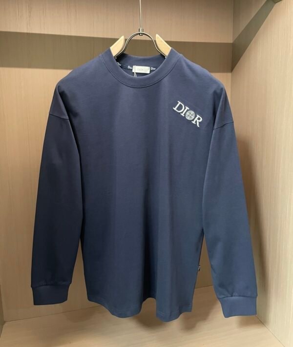 ff2205f1 CD Crew Neck Jumper with Embroidered Logo - Navy Blue