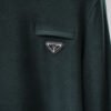 PRDA Crew Neck Jumper  with Chest Logo Detail - Deep Green