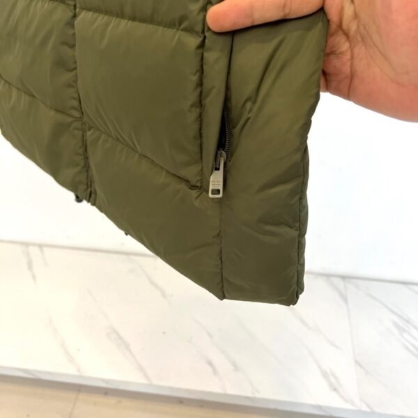 PRDA Quilted Zip Gilet - Olive Green