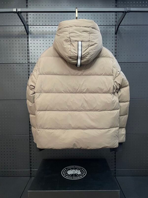 CG Hooded Zip-Up Puffer Jacket - Beige
