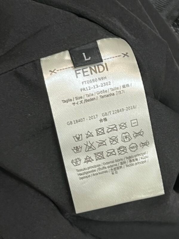 FND All-Over Pattern Zip-Up Jacket - Black