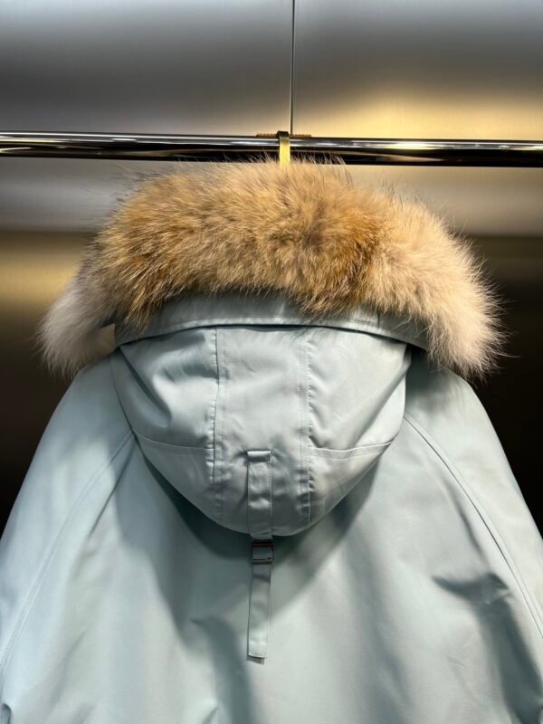 CG Fur-Trim Hooded Jacket with Utility Pockets - Ice Blue