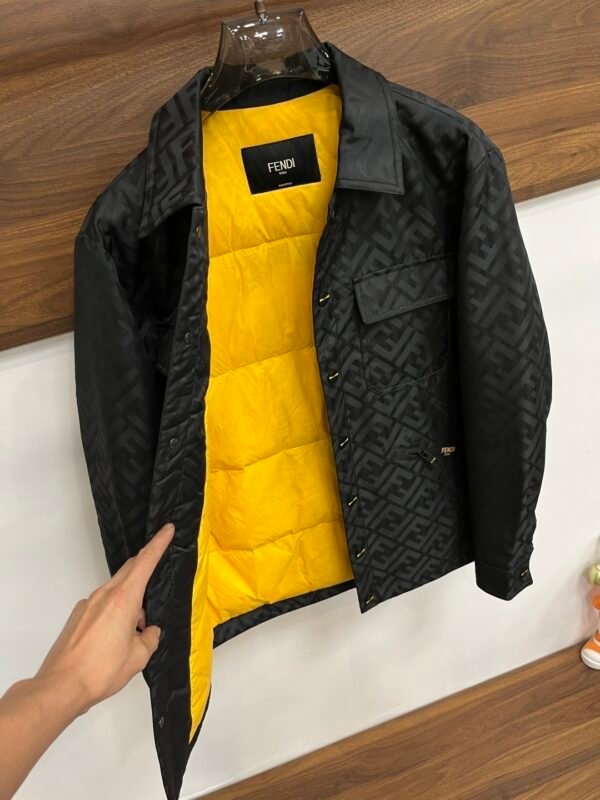 FND All-Over Monogram Button Front Jacket