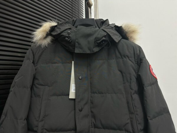 CG Hooded Puffer Jacket with Faux Fur Trim - Charcoal Grey