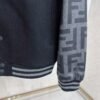 FND Contrast Sleeve Varsity Jacket - Black