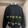 FND Crew Neck Jumper with Graphic Eye Motif - Black