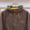 FND All-Over Monogram Hooded Zip-Up Jacket - Chocolate Brown