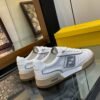 051223a8 FND Low-Top Trainers with Logo Panel - White / Light Grey