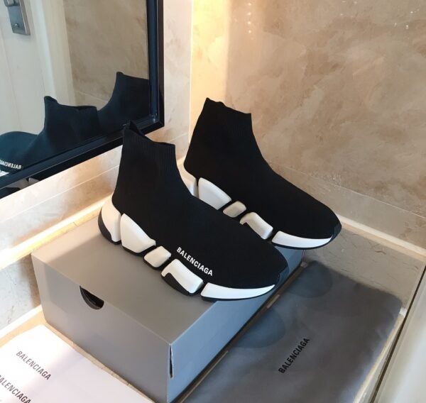 BLNCG Sock-Style Trainers - Black/White