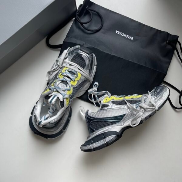 BLNCG Chunky Trainers with Contrast Accents - Grey/Yellow