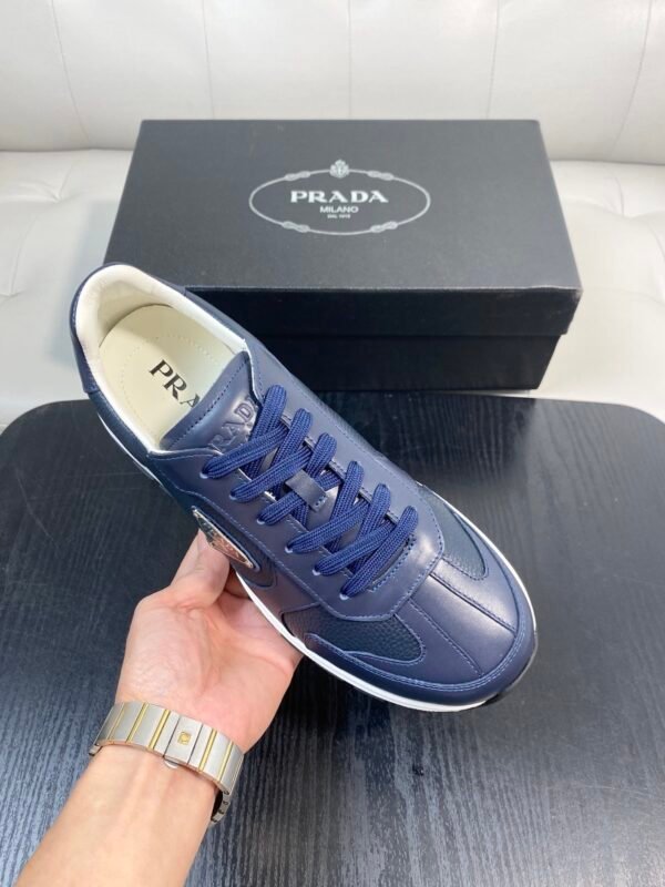 06cd2e5d PRDA Low-Top Trainers with Contrast Panels - Navy Blue