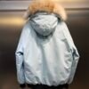 CG Fur-Trim Hooded Jacket with Utility Pockets - Ice Blue