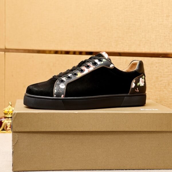 07c44d88 CLB Low-Top Trainers with Floral Trim detail - Black