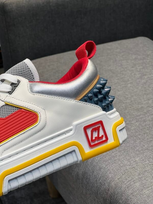 CLB Trainers with Multicolour Panel Details and Studded Heel