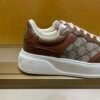 07eba044 GCCI Low-Top Monogram Trainers with Contrast Panels - Dark Brown