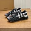 0842f4f4 BRBY Trainers with Check Panel and Strap - Black