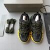 BLNCG Chunky Low-Top Trainers in Black with Yellow Contrast Accents