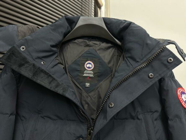 CG Hooded Puffer Jacket with Faux Fur Trim - Navy Blue