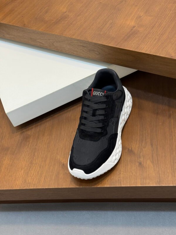 08829ffc GCCI Trainers with Contrast Panels and Textured Sole - Black