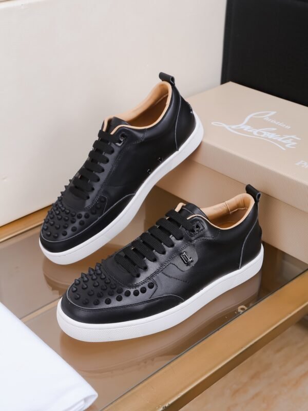 CLB Low-Top Trainers with Studded Toe Detail - Black