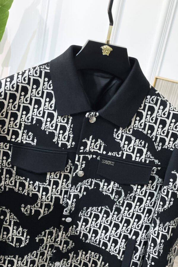 08927d59 CD Monogram Jacket with Snap-Buttons - Black