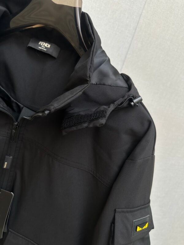 FND Hooded Zip-Up Utility Jacket - Black