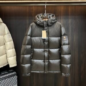 BRBY Hooded Puffer Jacket - Dark Brown
