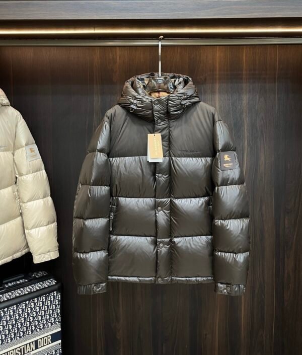 BRBY Hooded Puffer Jacket - Dark Brown