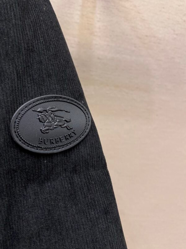 BRBY Hooded Puffer Jacket with Check Lining - Black