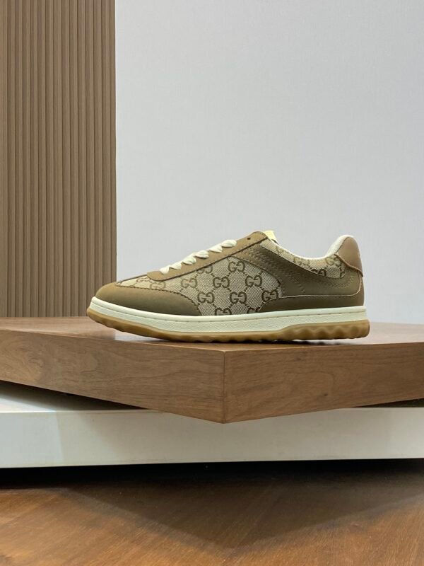 0a36f354 GCCI Low-Top Monogram Trainers - Olive Brown