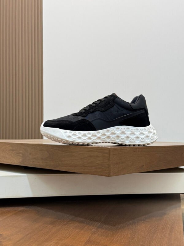 0a565c19 GCCI Trainers with Contrast Panels and Textured Sole - Black