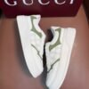 GCCI Trainers with Olive Contrast Panels and Monogram Pattern
