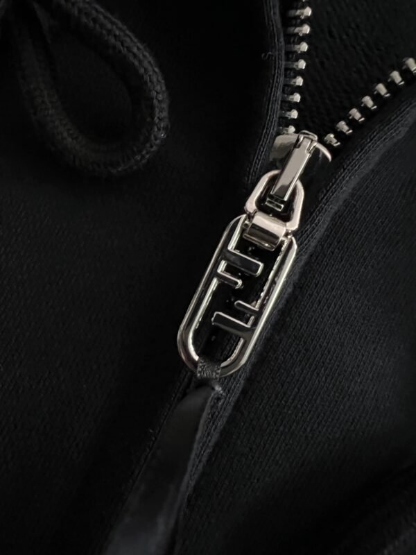 FND Zip-Up Hooded Jacket with Eye Graphic Details