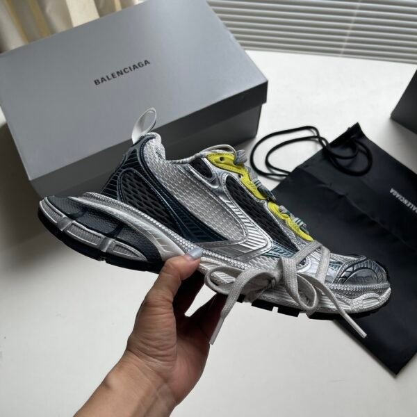 BLNCG Chunky Trainers with Contrast Accents - Grey/Yellow