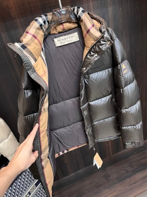 BRBY Hooded Puffer Jacket - Dark Brown